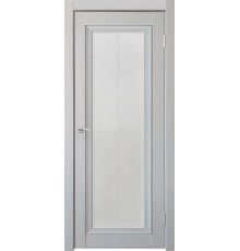 Дверь Uberture Деканто ПДО 2 (молдинг черный) (Barhat Light Grey)