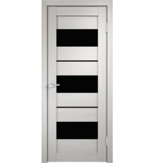 Дверь Velldoris Duplex 12 PO Лакобель черное (Дуб белый)
