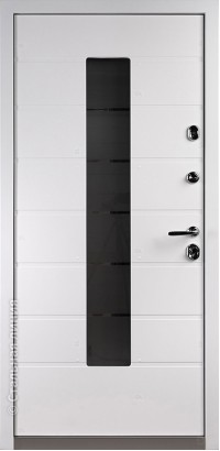 Дверь Стальная линия, модель Аликанте Терморазрыв (Серый графит/Белый) Alicante