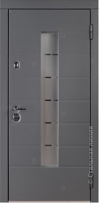 Дверь Стальная линия, модель Аликанте Терморазрыв (Серый графит/Белый) Alicante