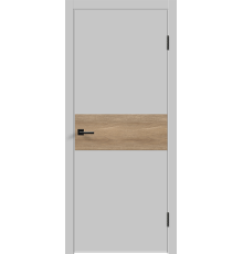 Дверь Velldoris Galant Duo 3 PG (вставка Дуб европейский) (Эмалит светло-серый)