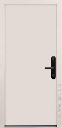 Дверь Стальная линия, модель Авенида А (Коричневый/Слоновая кость)