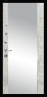 Дверь Дива, модель 52 Бетон светлый Д15 (зеркало)