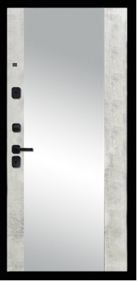 Дверь Дива, модель 62 Бетон светлый Д15 (зеркало)