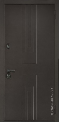 Дверь Стальная линия, модель Авеню (Чёрно-серый) Avenue 100.02.06.HvCh