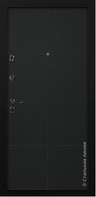 Дверь Стальная линия, модель Степ (Черный кашемир/Черный кашемир) Step 100.01.04.АCh