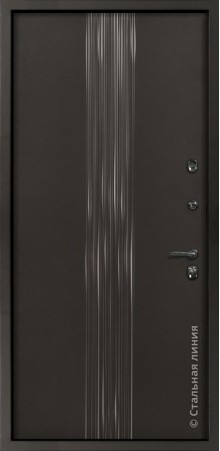 Дверь Стальная линия, модель Рэйн (Чёрно-серый) Rain 100.02.06.HvCh