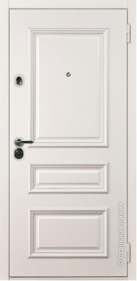 Дверь Стальная линия, модель Барон (Белый/Белый) Baron 100.02.04.ACh