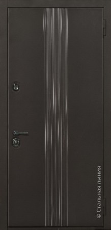 Дверь Стальная линия, модель Рэйн (Чёрно-серый) Rain 100.02.06.HvCh