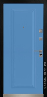 Дверь Стальная линия, модель Галант (Небесно-голубой)