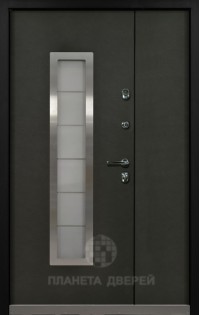 Дверь Стальная линия, модель Берген (Черно-серый)
