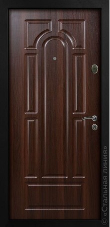 Дверь Стальная линия, модель Петр-М (Орех темный) Petr-M 70.01.01.PCh