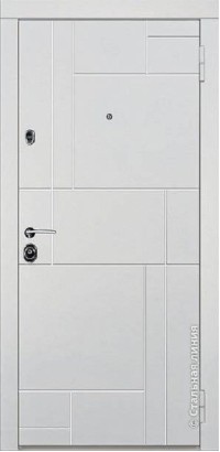 Дверь Стальная линия, модель Аллегро (Белый) Allegro 80.01.03.SRCh
