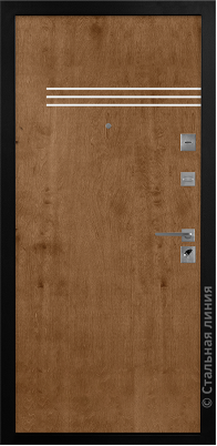 Дверь Стальная линия, модель Винсент (Серый графит/Шабо)