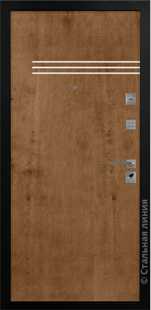 Дверь Стальная линия, модель Винсент (Серый графит/Шабо)