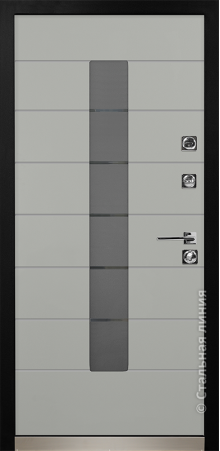 Дверь Стальная линия, модель Аделаида (Терра/Платиновый серый)