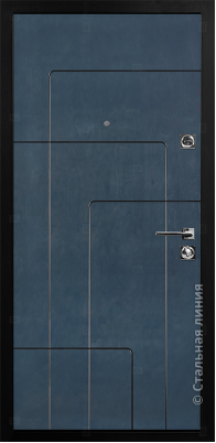 Дверь Стальная линия, модель Стокгольм (Индиго)
