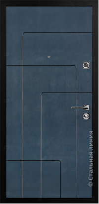Дверь Стальная линия, модель Стокгольм (Индиго)