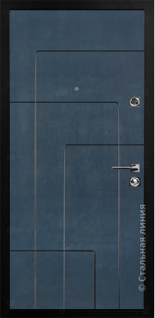 Дверь Стальная линия, модель Стокгольм (Индиго)