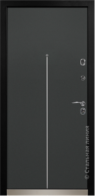 Дверь Стальная линия, модель Грэйс (Черно-серый)