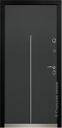 Дверь Стальная линия, модель Грэйс (Черно-серый)