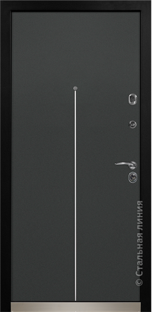 Дверь Стальная линия, модель Грэйс (Черно-серый)