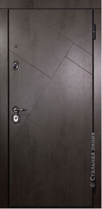 Дверь Стальная линия, модель Монтана (Темно-серый/Серая лазурь) Montana