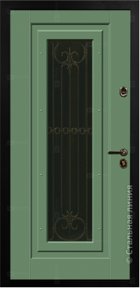 Дверь Стальная линия, модель Бенвиль (Оливковый)
