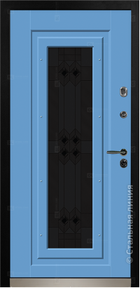 Дверь Стальная линия, модель Бенвиль (Небесно-голубой)