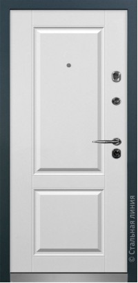 Дверь Стальная линия, модель Арома (Муар Антрацит/Белый) Aroma