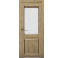 Дверь Aurum Doors Co 12 стекло Ромб (Дуб светлый)