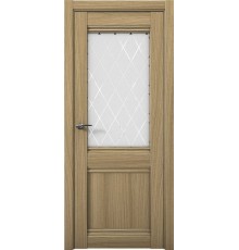 Дверь Aurum Doors Co 12 стекло Ромб (Дуб светлый)