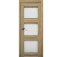 Дверь Aurum Doors Co 24 стекло Ромб (Дуб светлый)