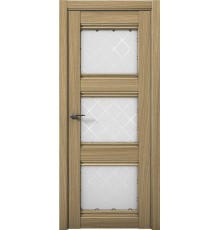 Дверь Aurum Doors Co 24 стекло Ромб (Дуб светлый)