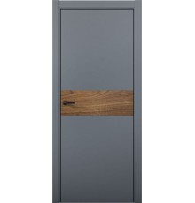 Дверь Aurum Doors Pd 5 Al вставка Орех Пекан (кромка анодированная) (Антрацит)