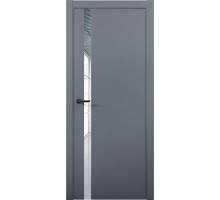 Дверь Aurum Doors Pd 7 Al стекло Зеркало (кромка анодированная) (Антрацит)