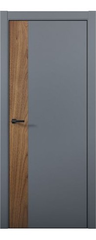 Дверь Aurum Doors Pd 6 Al вставка Орех Пекан (кромка Black Edition) (Антрацит)