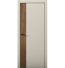 Дверь Aurum Doors Pd 6 Al вставка Орех Пекан (кромка анодированная) (Силк грей)