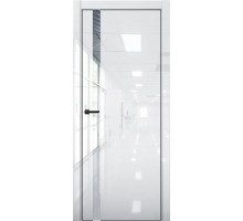 Дверь Aurum Doors Pt 7 Al стекло Зеркало (кромка анодированная) (Cristal White)