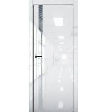Дверь Aurum Doors Pt 7 Al стекло Зеркало (кромка анодированная) (Cristal White)