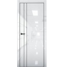 Дверь Aurum Doors Pt 4 Al (кромка анодированная) (Cristal White)