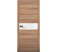 Дверь Aurum Doors Pu 5 Al вставка Аляска (кромка анодированная) (Дуб натуральный)