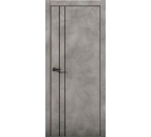 Дверь Aurum Doors Pu 4 Al (кромка анодированная) (Бетон Loft)