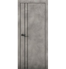 Дверь Aurum Doors Pu 4 Al (кромка анодированная) (Бетон Loft)