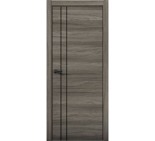 Дверь Aurum Doors Pu 4 Al (кромка анодированная) (Дуб миндаль)