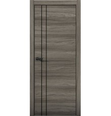 Дверь Aurum Doors Pu 4 Al (кромка анодированная) (Дуб миндаль)