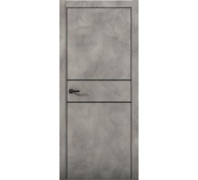 Дверь Aurum Doors Pu 3 Al (кромка анодированная) (Бетон Loft)