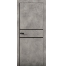 Дверь Aurum Doors Pu 3 Al (кромка анодированная) (Бетон Loft)