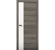 Дверь Aurum Doors Pu 6 Al вставка Аляска (кромка анодированная) (Дуб миндаль)