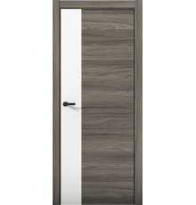 Дверь Aurum Doors Pu 6 Al вставка Аляска (кромка анодированная) (Дуб миндаль)